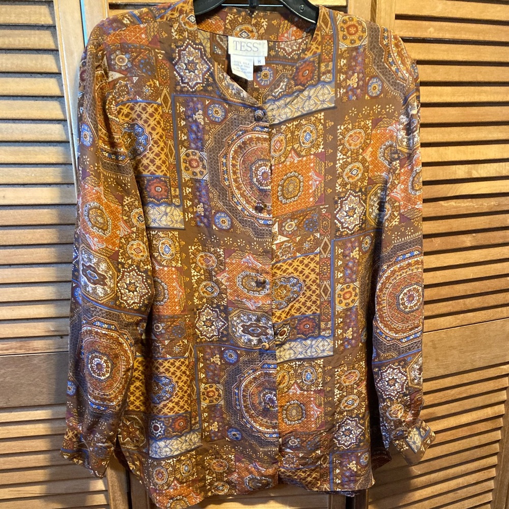 Tess Tan Colorful Silk Tunic
